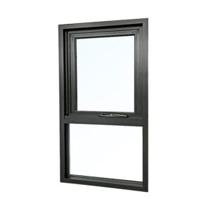 YY WINDOWS 100 hurricane impact aluminum awning window with fixed lower panel closed view