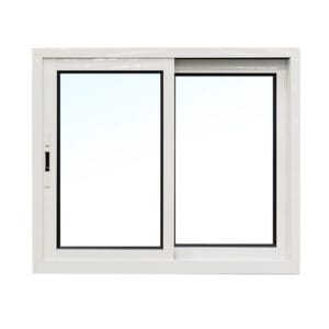 YY WINDOWS 86 hurricane impact aluminum sliding window closed front view