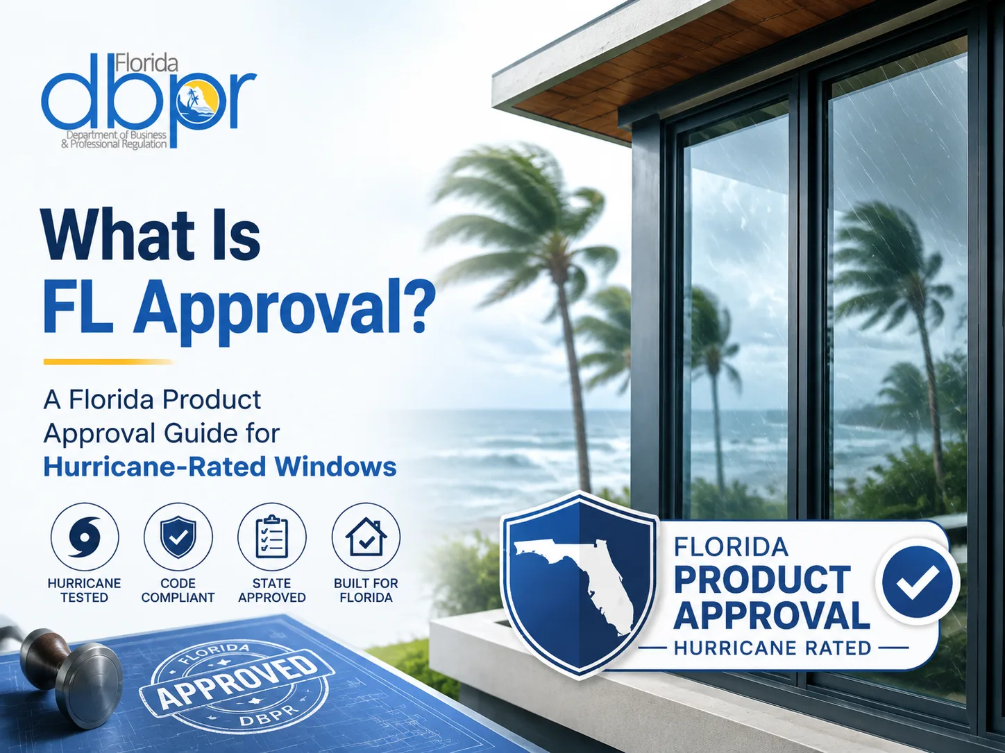 Cover image for YY WINDOWS blog post on Florida Product Approval for hurricane-rated windows