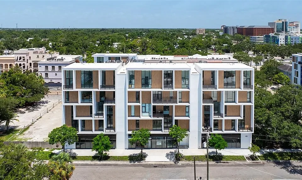 YY WINDOWS aluminum window and door systems at Villa Ballada Condos in Sarasota, Florida